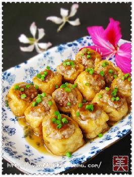 煎酿油豆腐