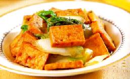 油豆腐炒小白菜