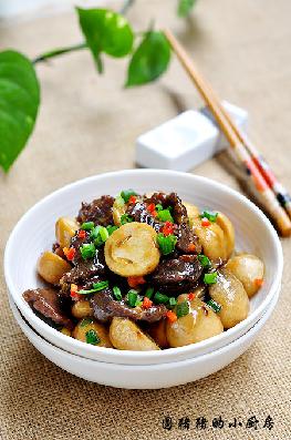 蚝油鲜菇滑牛肉