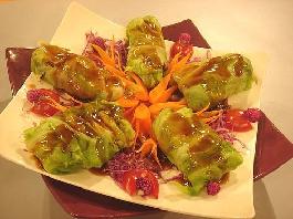 三文鱼花菜卷