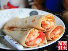 鲜虾鸡蛋饼