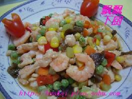 八宝杂蔬虾仁鸡脯