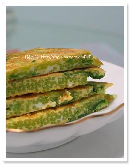 餐前小吃豆苗蛋饼