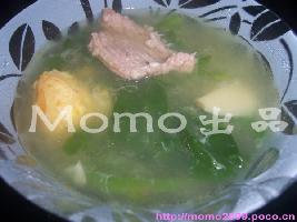 潺菜咸蛋滚肉片汤