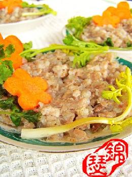 百合粉蒸肉饼