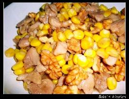 玉米核桃炒鸡肉粒