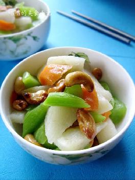 腰果莴笋炒山药