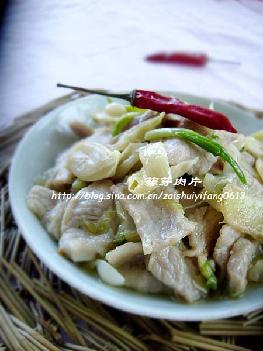 蒜芽肉片