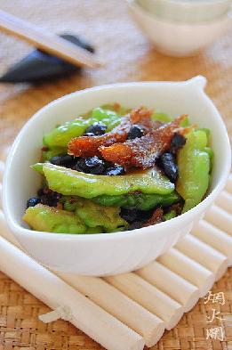 豆豉鲮鱼炒苦瓜