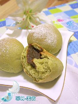 绿茶豆沙包