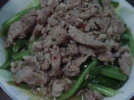 香辣肉炒菜