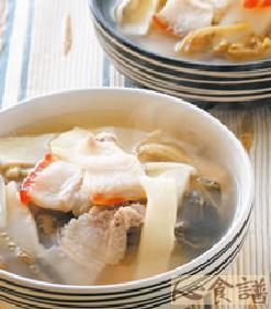 笋片福菜肉片汤