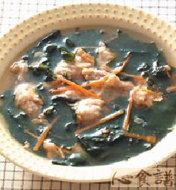 海带芽肉羹
