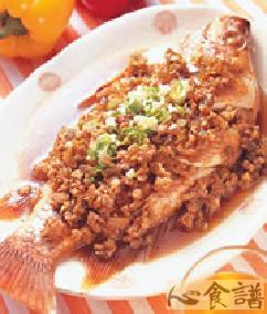 瓜仔肉燥蒸鱼