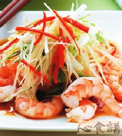 葱油蒸虾