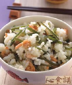 虾干海带饭
