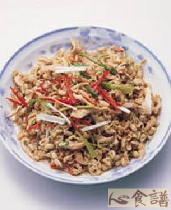 红豆芽炒肉丝