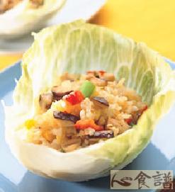 生菜香菇包饭