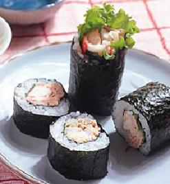 鲔鱼蟹肉沙拉卷