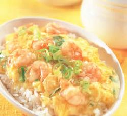 滑蛋虾仁烩饭