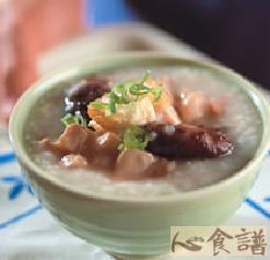 香菇鸡球粥