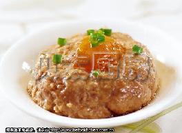 咸蛋蒸肉饼