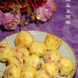 奶酪焗土豆泥球！
