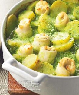 香焗土豆鱼卷