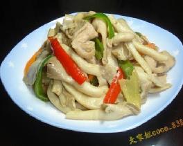 鸡肶菇炒肉片