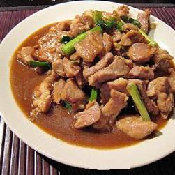 酒香蚝油炒肉片
