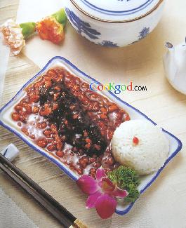 肉末烧海参