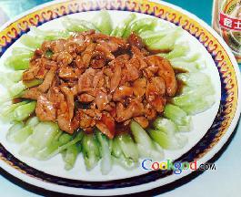 鸡肝扒油菜