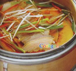 南瓜蒸咸肉