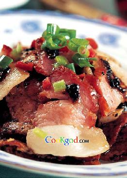 腊肉炒芥蓝