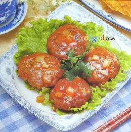 茄汁牛肉饼
