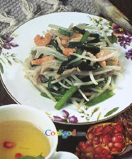 炒三鲜豆芽