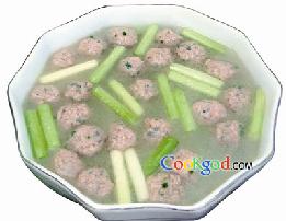 蒲菜肉丸汤