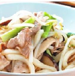 猪肉炒乌龙面