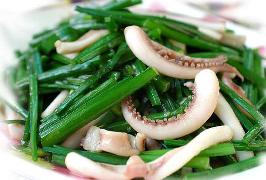 韭菜鱿鱼丝