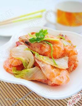 大虾炒白菜