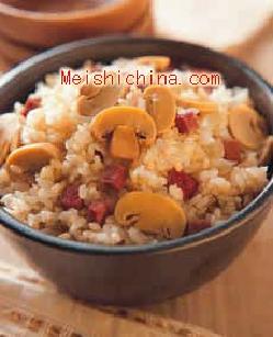 蘑菇火腿饭