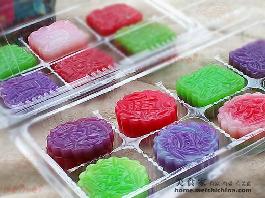 迎接中秋月饼热身@@艳丽果冻月饼