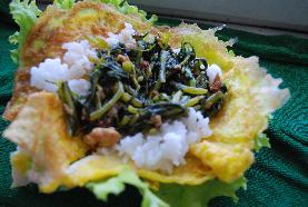 生菜鸡蛋饼包