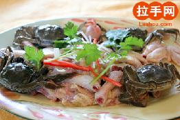 毛蟹焖鸡