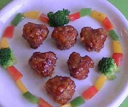 糖醋心形肉丸子
