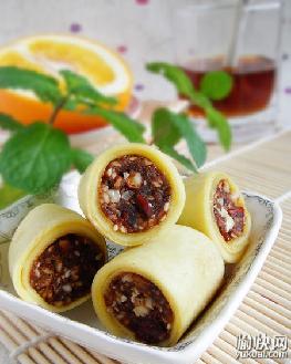 红枣蛋饼卷