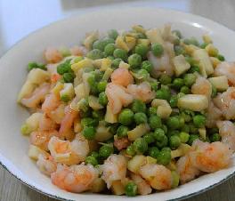 青豆春笋炒虾仁