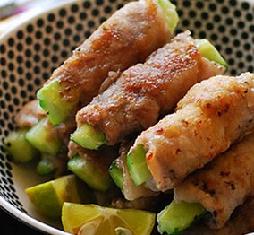 煎酥肉黄瓜卷