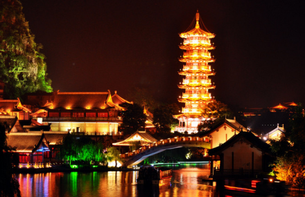 桂林两江四湖游船文昌桥码头